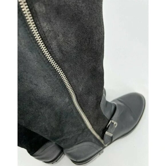Circus by Sam Edelman Rider Black Leather/Suede High Moto Boots Women’s Size 7M - Picture 3 of 7